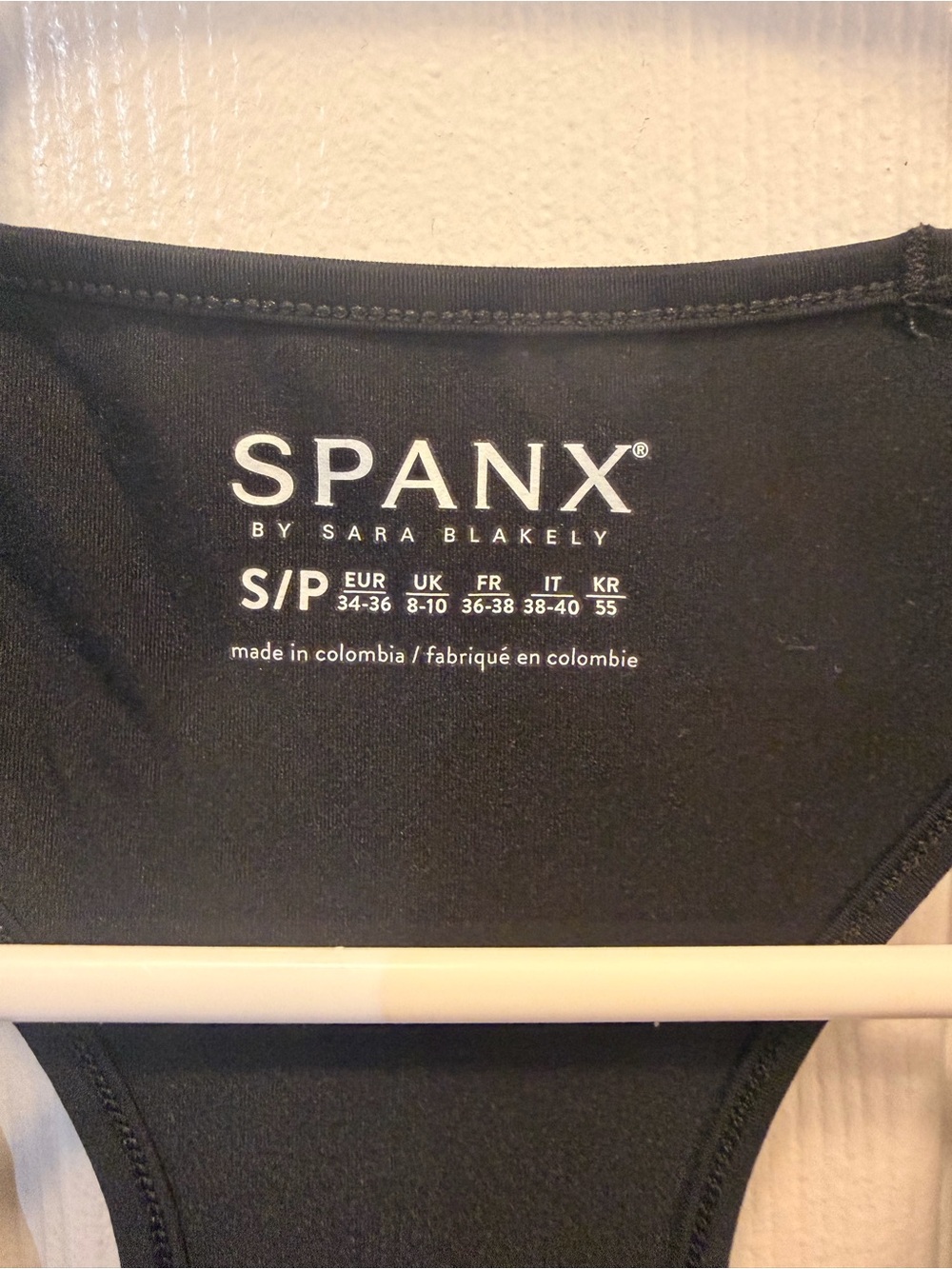 SPANX Black Racerback Tank Top with Scoop Neck - Picture 2 of 5